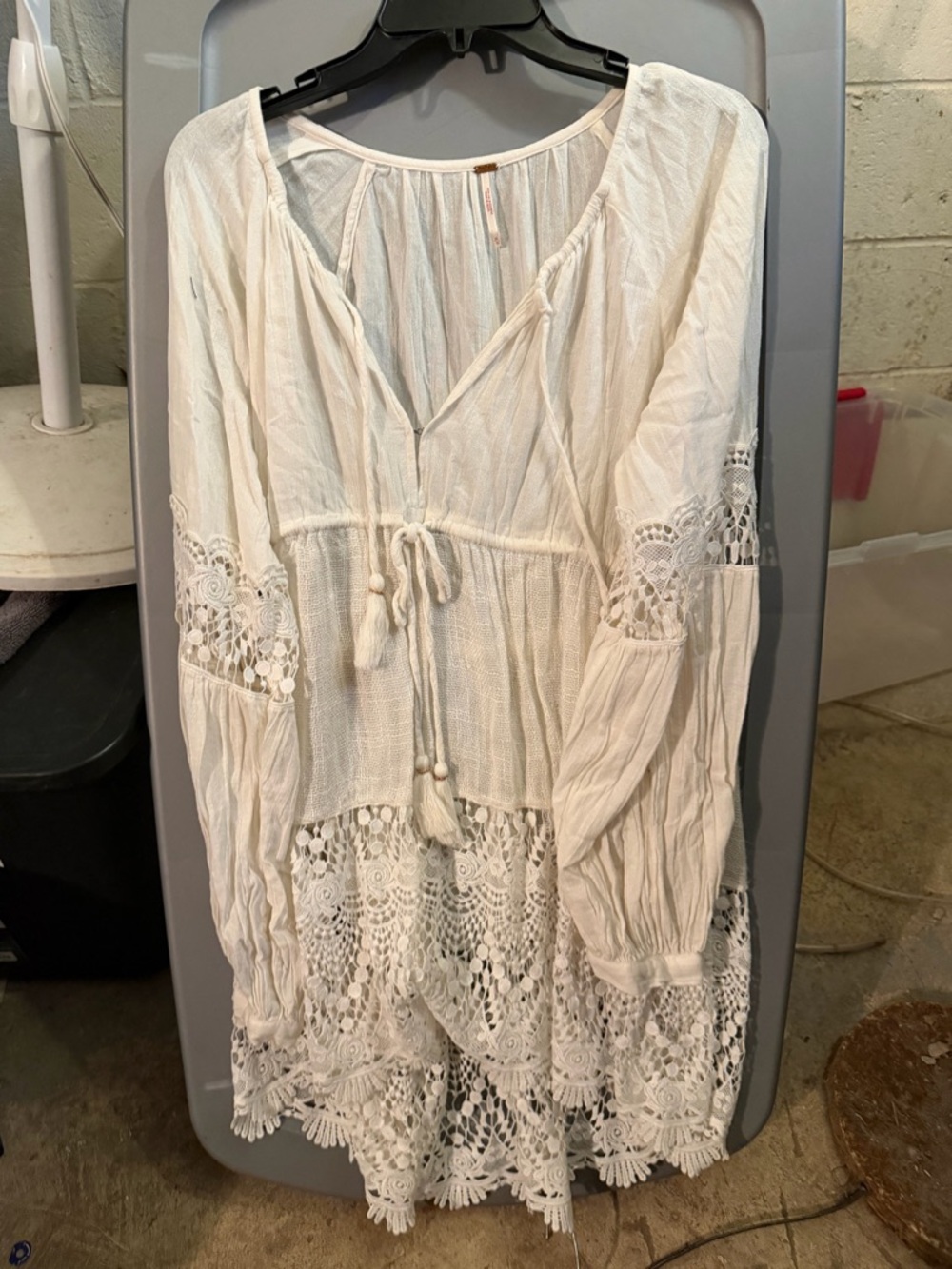 Free People White Embroidered Peasant Tunic - Picture 2 of 4